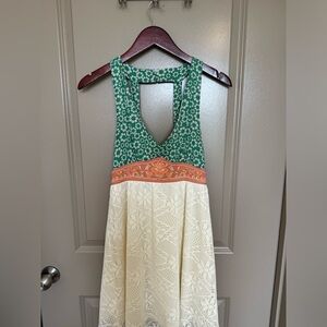 Altar’d State floral crochet halter dress